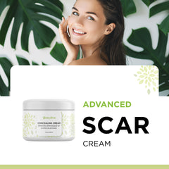 Scar Cream for Face and Body Care - Hydrating Vitamin E Lotion for Face Care with Nourishing Cocoa and Shea Butter Emollient Cream - Silicone Free Clear Skin Moisturizer for Sensitive Skin Care